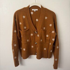 Madewell Floral-Embroidered Upton Cardigan